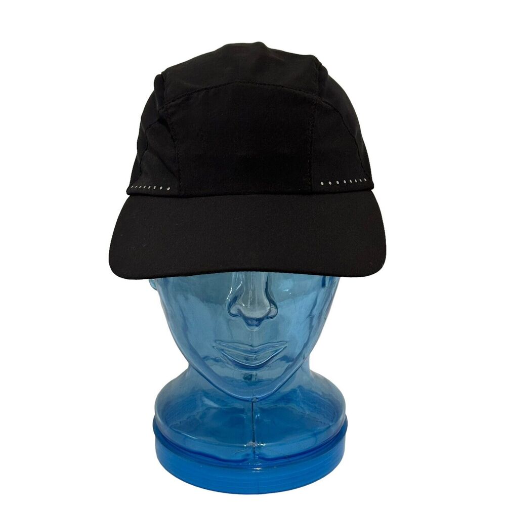 Lululemon Fast Free Black Mesh Strap Back Cap Hat Breathable Lightweight